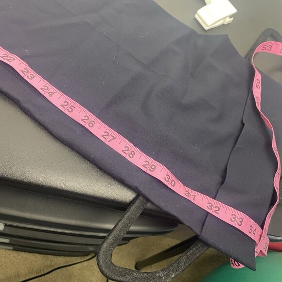 Tory Burch Women's Sailor Wide Leg Trousers Size 2 Navy Blue Small Hole - Picture 10 of 12